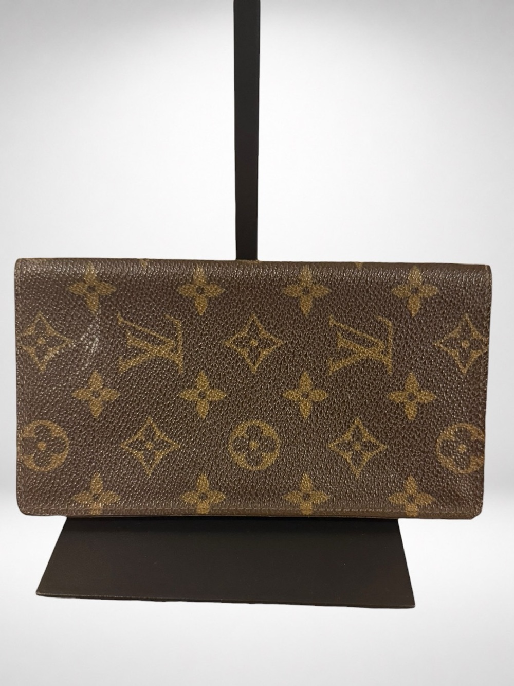 Louis Vuitton Monogram Long Bifold Wallet Passport Holder Organizer Brown Canvas - Picture 2 of 11